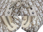 Dior Trotter Handbag Floral Embroidery Canvas Beige — view 7