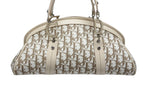 Dior Trotter Handbag Floral Embroidery Canvas Beige — view 3