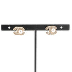 Chanel Earrings Gold Coco Mark Rhinestone — view 8