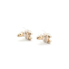 Chanel Earrings Gold Coco Mark Rhinestone — view 4