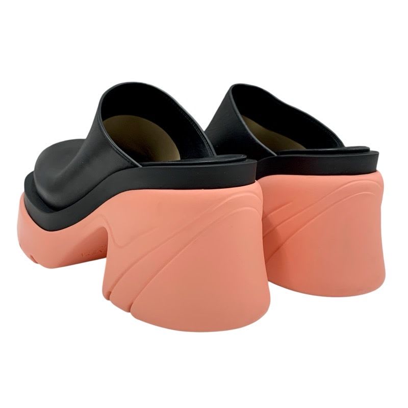Bottega Veneta Flash Pump Sandals Shoes Leather Rubber Black Pink — view 4