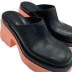 Bottega Veneta Flash Pump Sandals Shoes Leather Rubber Black Pink — view 9