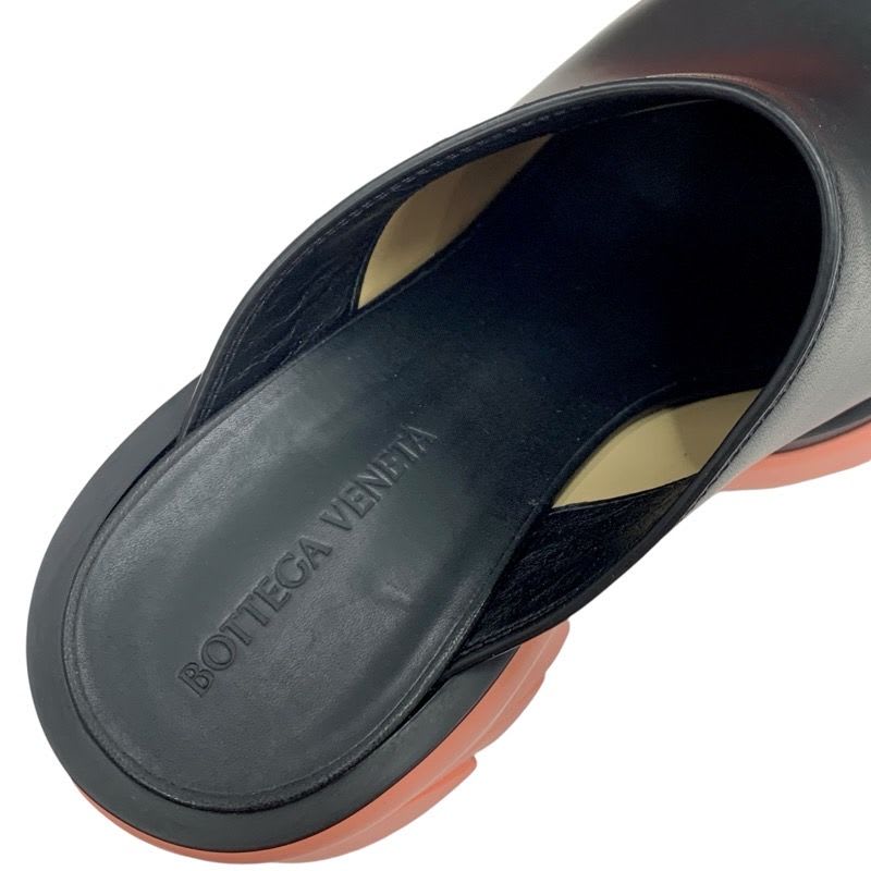 Bottega Veneta Flash Pump Sandals Shoes Leather Rubber Black Pink — view 7