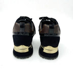 Louis Vuitton Run Away Line Monogram Sneakers Shoes Leather Fabric Suede Black — view 5