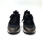 Louis Vuitton Run Away Line Monogram Sneakers Shoes Leather Fabric Suede Black — view 3