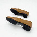 Hermes Paris Loafer Leather Shoes Natural Moccasins Hhardware — view 6