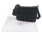 Prada 1 Bc421 Nylon Saffiano Leather Re-nylon Triangle Logo Plate — view 3