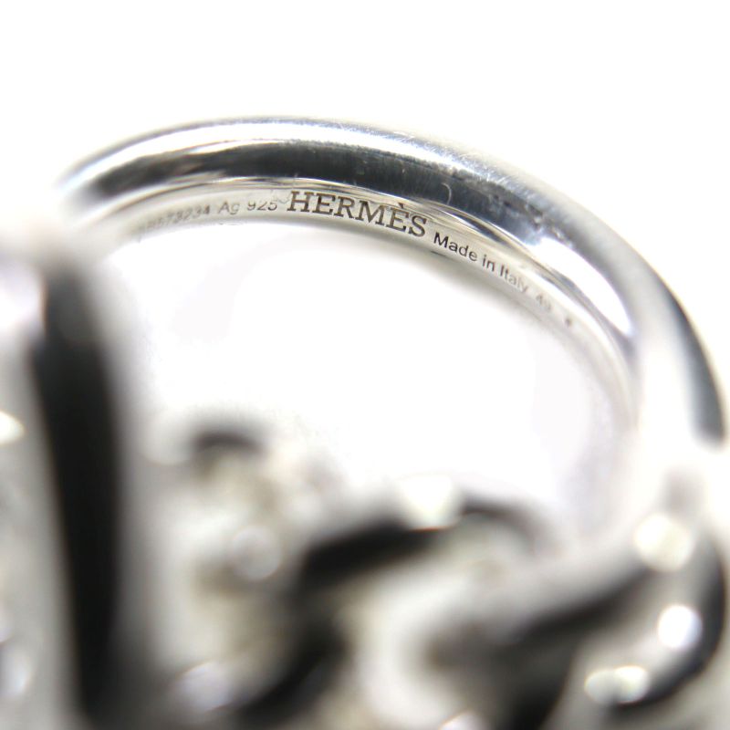 Hermes 2023 Croisette Ring AG 925 Accessory Silver 49 Size — view 9