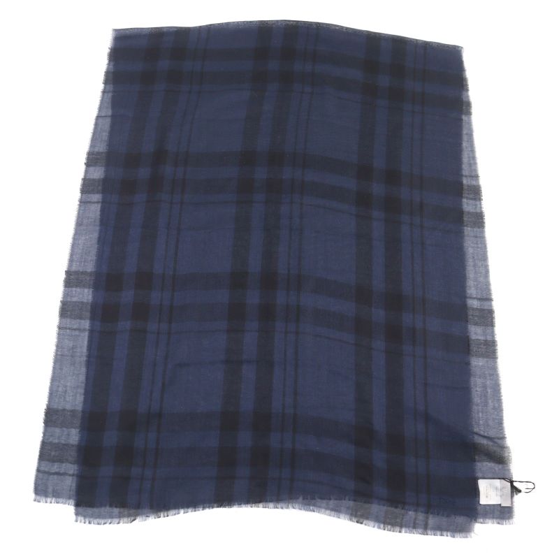 Dior Homme 133 Cashmere Silk Logo Embroidery Checked Scarf — view 4