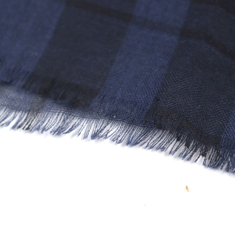 Dior Homme 133 Cashmere Silk Logo Embroidery Checked Scarf — view 6
