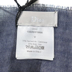 Dior Homme 133 Cashmere Silk Logo Embroidery Checked Scarf — view 9