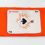 Hermes Twilly-trump Orange Multicolor Silk Scarf Accessory — view 8