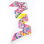 Hermes Twilly Source Of Pegase Pegasus Pink Multicolor Yellow Silk Scarf — view 6