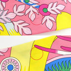 Hermes Twilly Source Of Pegase Pegasus Pink Multicolor Yellow Silk Scarf — view 9