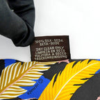 Hermes Twilly-jaga-quetzal Multicolor Blue Orange Black Silk Scarf — view 8