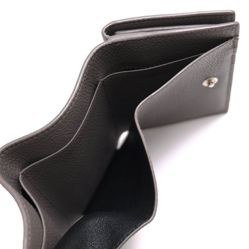 Yves Saint Laurent Wallet Women Leather Gray Tiny — view 9