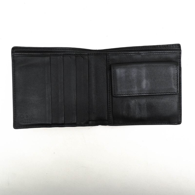 Gucci Wallet Men Leather Black Micro Guccissima with Coin — view 5