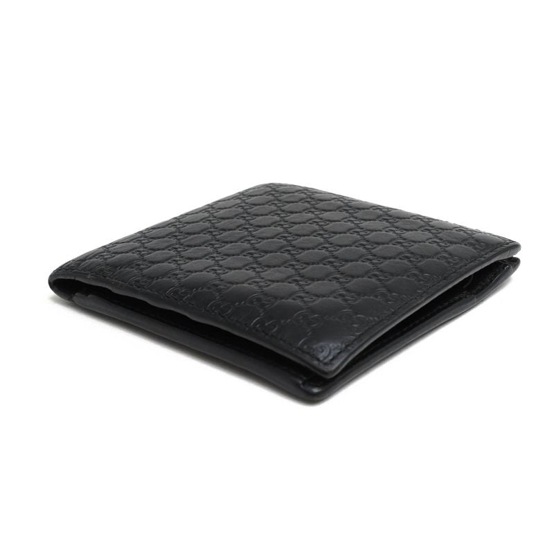 Gucci Wallet Men Leather Black Micro Guccissima with Coin — view 3