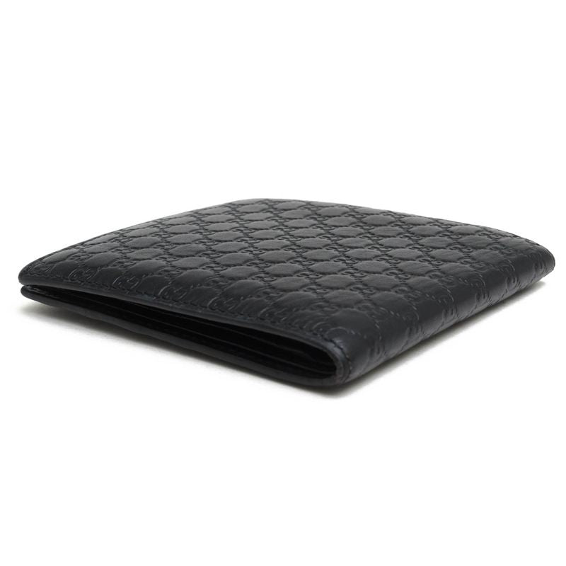 Gucci Wallet Men Leather Black Micro Guccissima with Coin — view 4