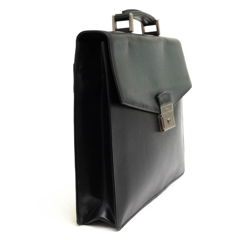 Prada Bags Briefcase Business Bag Men Leather Black — view 3