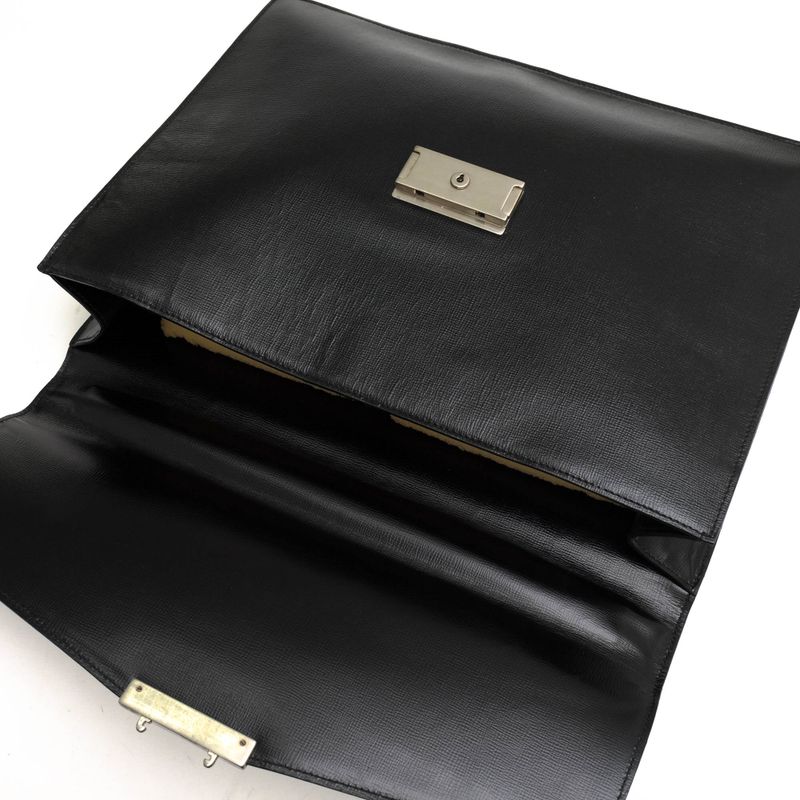 Prada Bags Briefcase Business Bag Men Leather Black — view 7