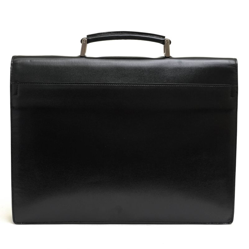 Prada Bags Briefcase Business Bag Men Leather Black — view 2