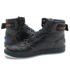 Louis Vuitton Shoes Sneakers High Cut Men Leather Black Rivoli — view 3