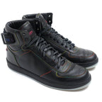 Louis Vuitton Shoes Sneakers High Cut Men Leather Black Rivoli — view 2