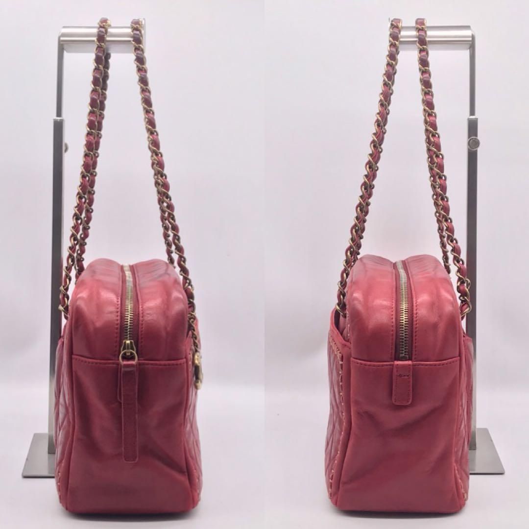 Chanel Leather Quilted Chain Shoulder Bag Gold Price Negotiation Welcome — view 3