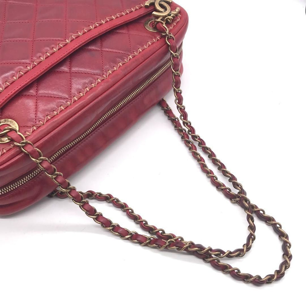 Chanel Leather Quilted Chain Shoulder Bag Gold Price Negotiation Welcome — view 7