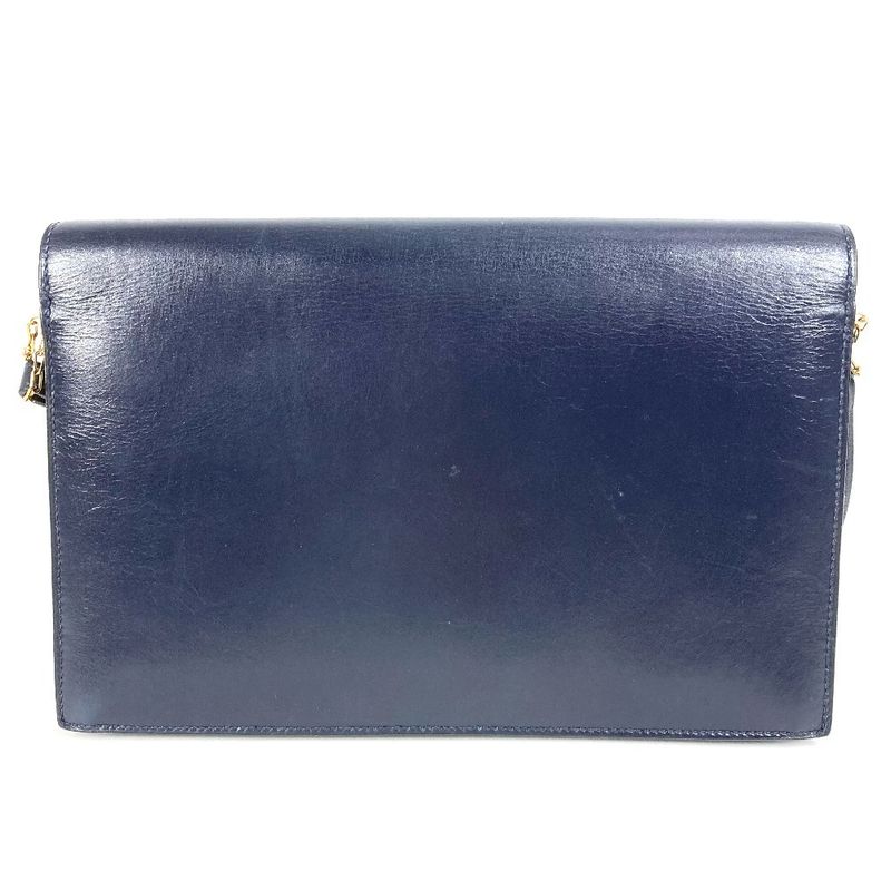 Hermes Shoulder Bag Liddy Box Calf Navy — view 2