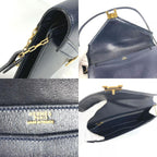 Hermes Shoulder Bag Liddy Box Calf Navy — view 8