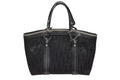 Dior Trotter Handbag All Over Print Black Cotton Canvas Silver