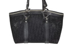 Dior Trotter Handbag All Over Print Black Cotton Canvas Silver — view 2