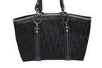 Dior Trotter Handbag All Over Print Black Cotton Canvas Silver — view 3