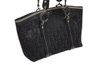 Dior Trotter Handbag All Over Print Black Cotton Canvas Silver — view 4