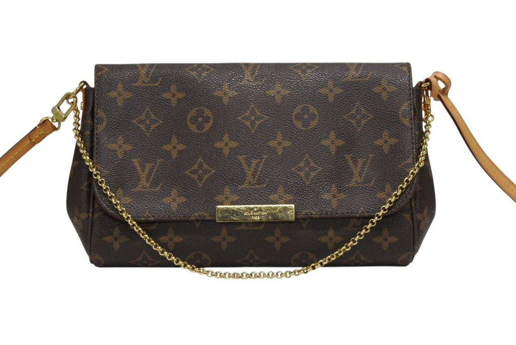 Louis Vuitton Monogram Favorite MM Shoulder Bag Brown Gold — view 2