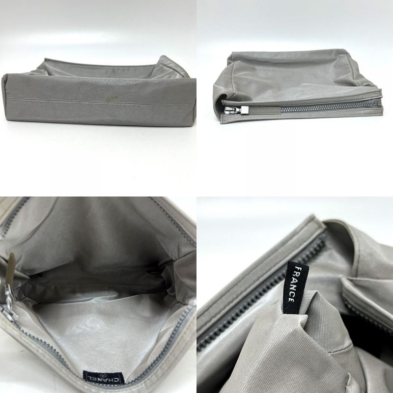 Chanel Shoulder Bag Logo Rubber Gray — view 8