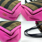 Fendi Handbag Logo Pecan 8 Bh252 Canvas Brown — view 7