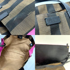 Fendi Handbag Logo Pecan 8 Bh252 Canvas Brown — view 8