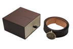 Louis Vuitton Ceinture T&B Belt Leather Metal Brown Gold