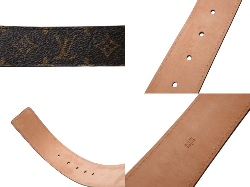 Louis Vuitton Ceinture T&B Belt Leather Metal Brown Gold — view 8