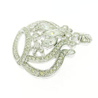 Christian Dior Rhinestone Crown Brooch Pendant Top Silver — view 4
