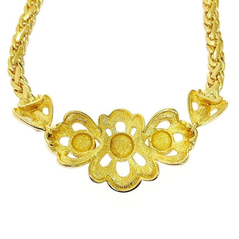 Christian Dior GP Rhinestone Flower Necklace Women — view 8