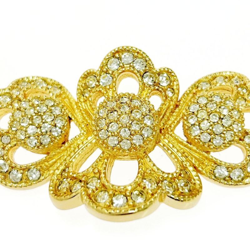 Christian Dior GP Rhinestone Flower Necklace Women — view 4