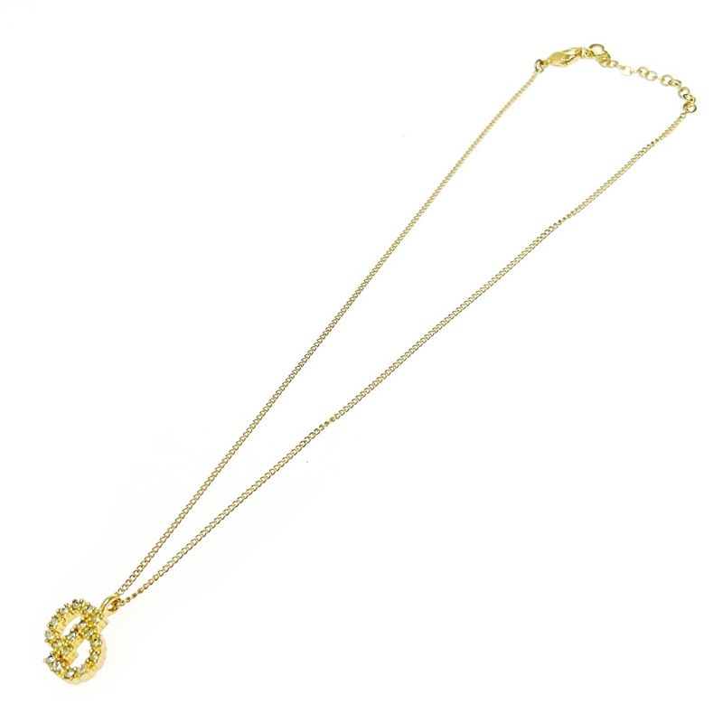 Christian Dior GP Rhinestone CD Logo Necklace Women — view 5
