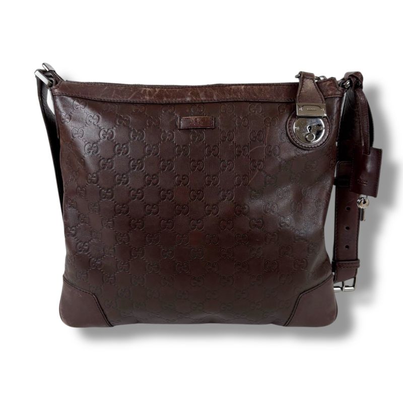 Gucci Shoulder Bag Dark Brown Sima Leather Crossbody — view 2