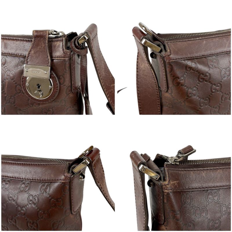 Gucci Shoulder Bag Dark Brown Sima Leather Crossbody — view 4