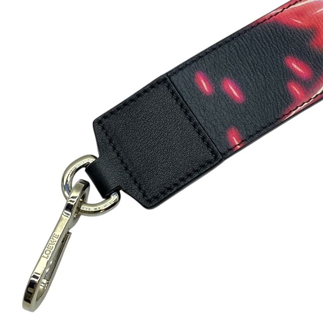 Loewe Neon Graphic Shoulder Strap Bag Accessories Leather Metal Silver Black