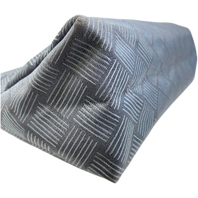 Bottega Veneta Clutch Bag Second Intrecciato Nylon Canvas Gray — view 3